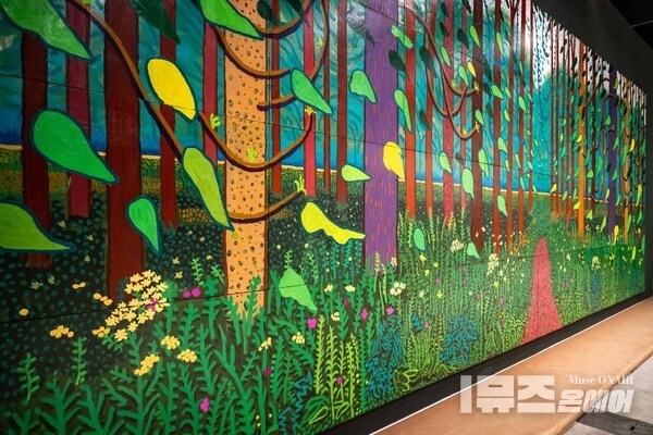 David Hockney. The Arrival of Spring in Woodgate, East Yorkshire in 2011 (twenty eleven), 2011. Arduna, 2026.Centre Pompidou, Mnam-Cci, Paris